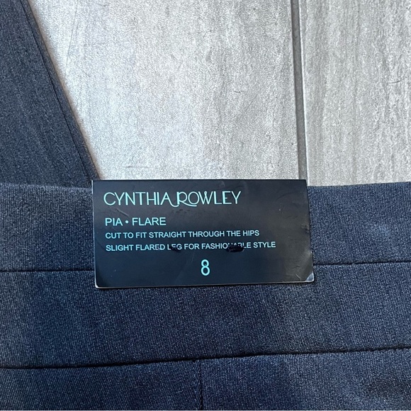 Cynthia Rowley Pia Flare Grey Cut to fit straight through hips NWT Size 8 - Picture 5 of 7